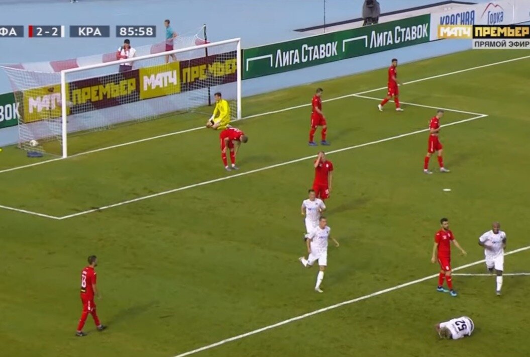 Матч «Уфа» - «Краснодар» этого сезона закончился не так благополучно. Было пропущено 3 безответных мяча