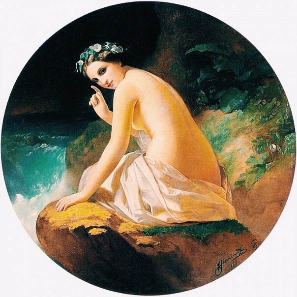 "Купальщица", художник Нефф