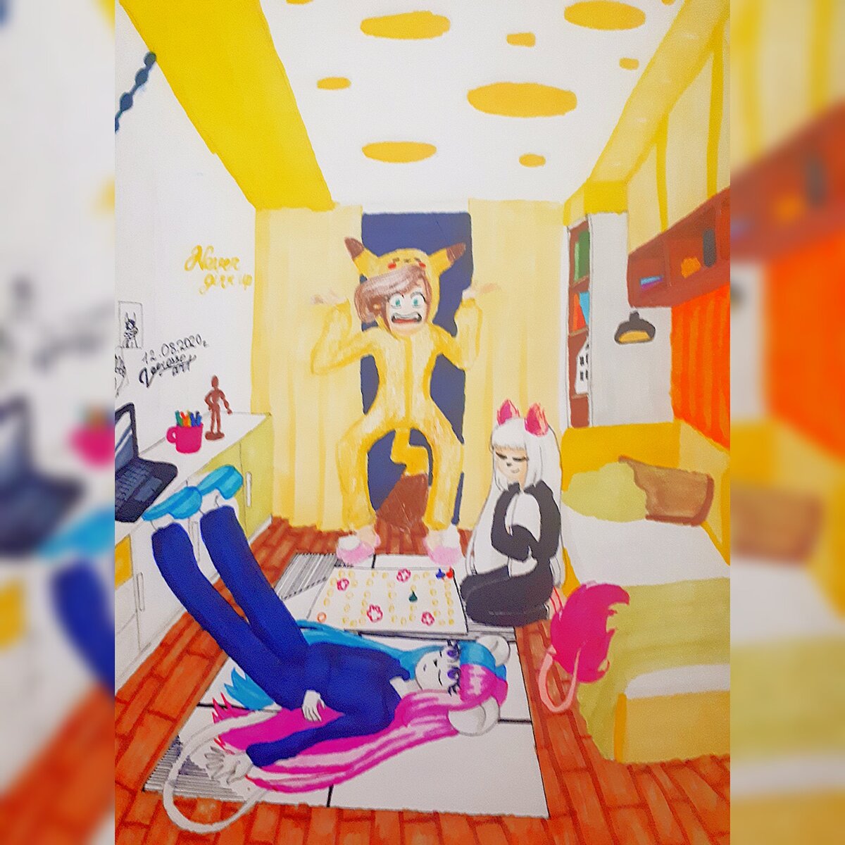 Если присмотреться, можно увидеть там моё нежелание рисовать😅