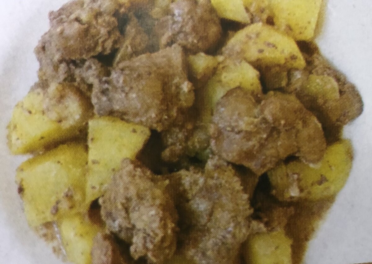 Печень с картошкой 