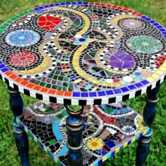 Мозаичный кухонный стол - своими руками