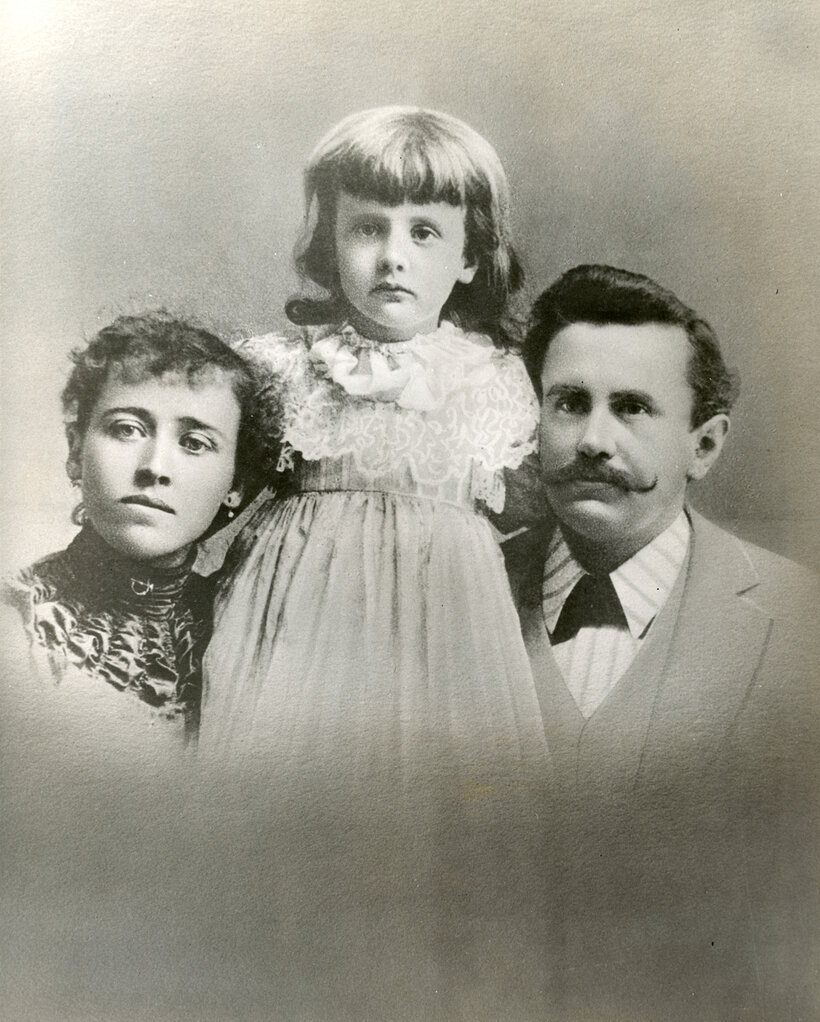 Уильям Портер с женой Атоль и дочерью Маргарет, 1890-е годы.