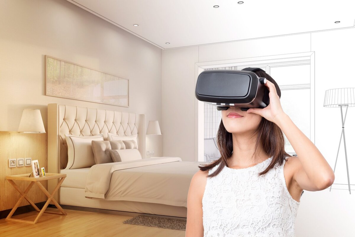 Очки виртуальной реальности для продажи недвижимости.