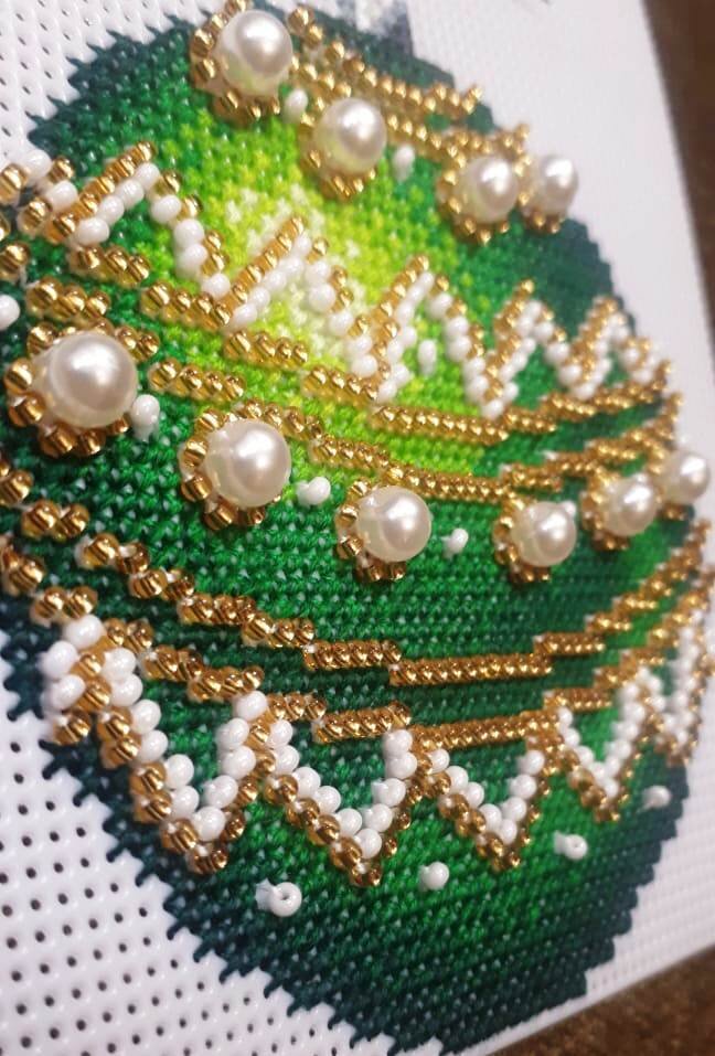 новогодние шар по набору для вышивания "Жар Птица" Persianka