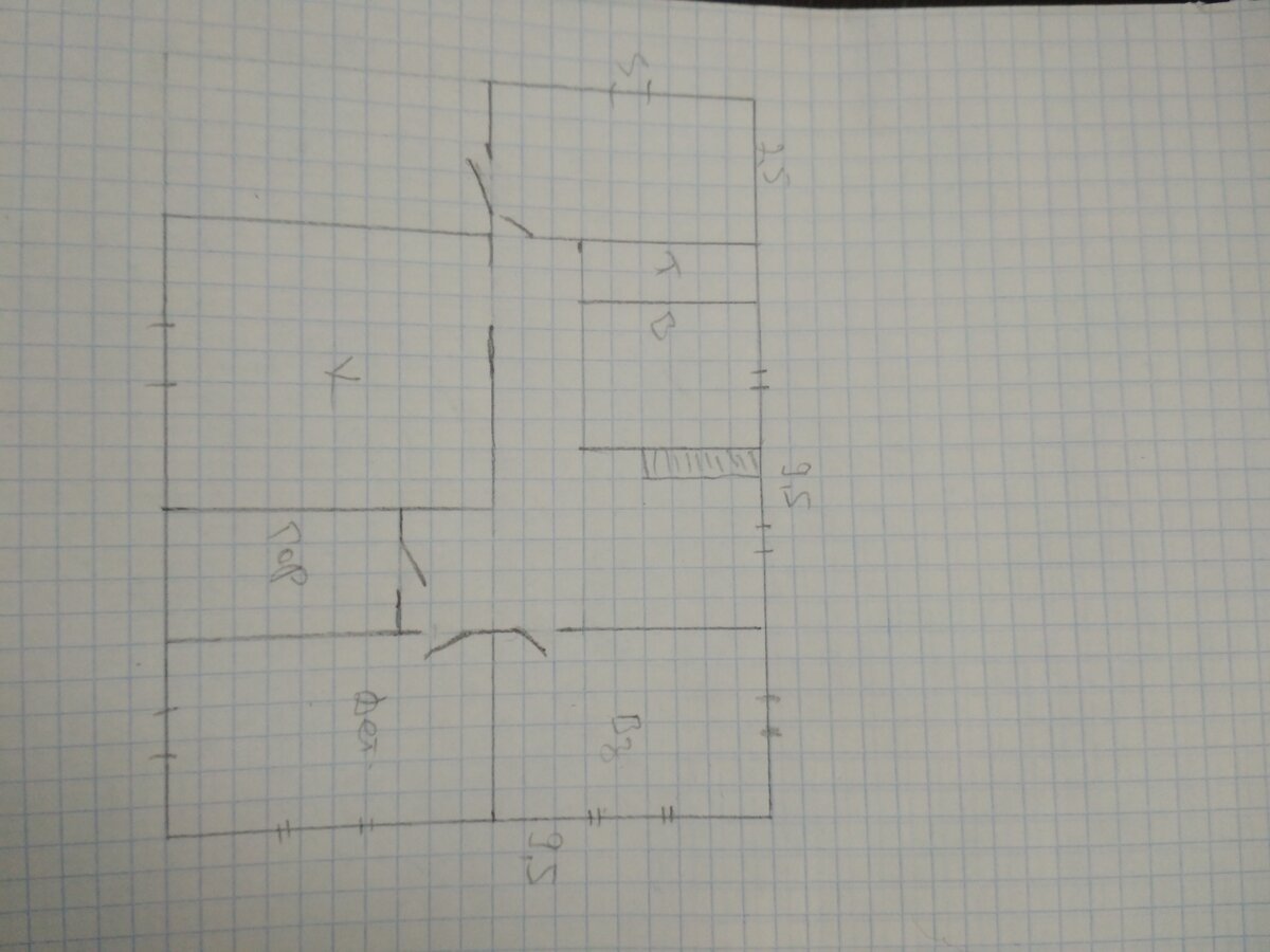 Я всегда хотел большую кухню. Она под буквой К и гардероб обязательно. 