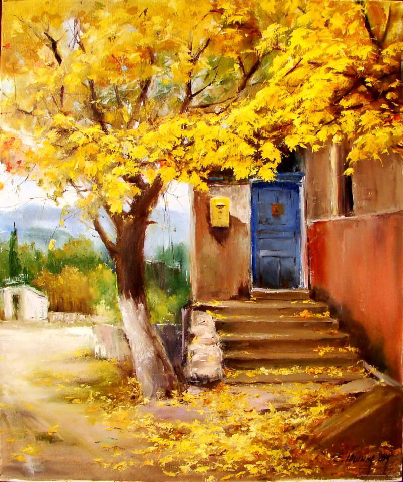 иллюстрация - художник Елена Юшина"Кленовые письма"