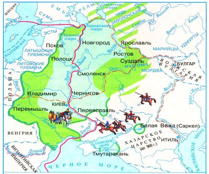 Карта древнего мира русь