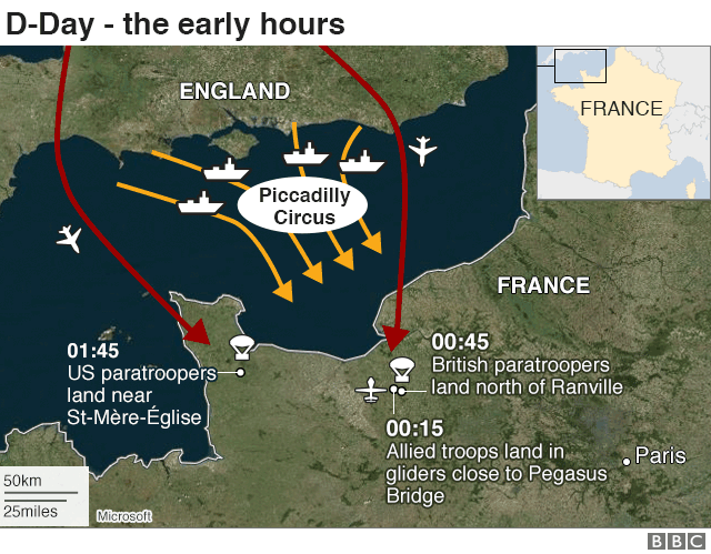 Вторжение в Нормандию. Фото из https://www.bbc.com/news/world-48513108