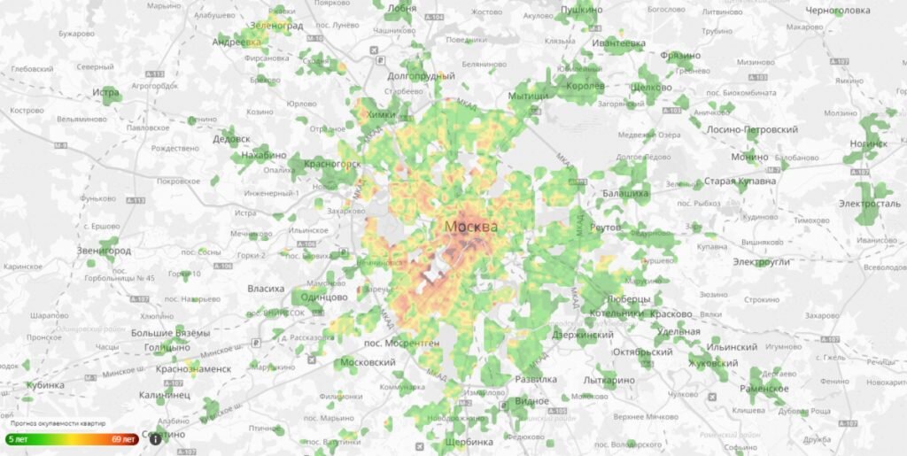 Тепловая карта москвы недвижимость