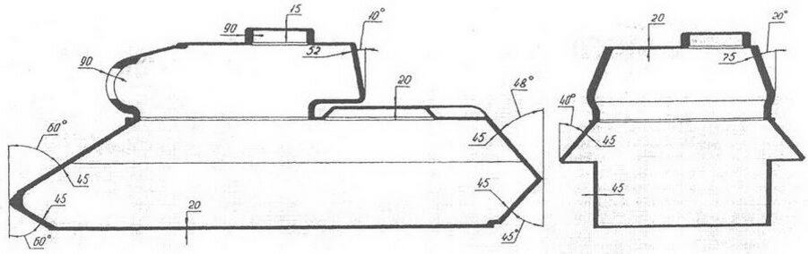 Схема бронирования танка т 34