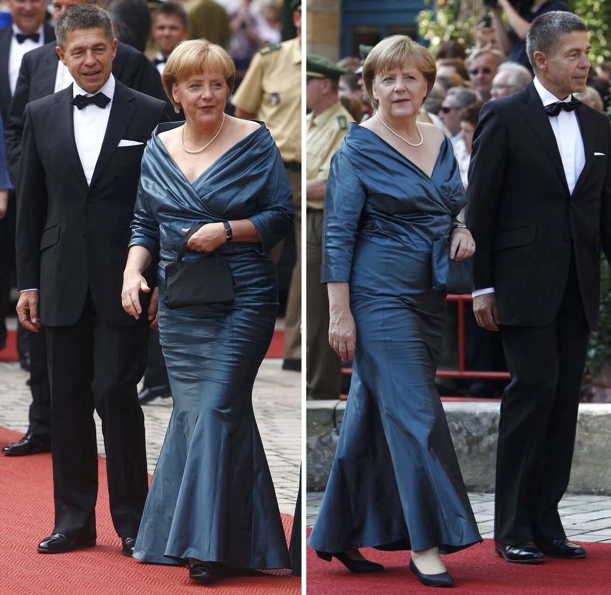 Ангела меркель в платье с декольте