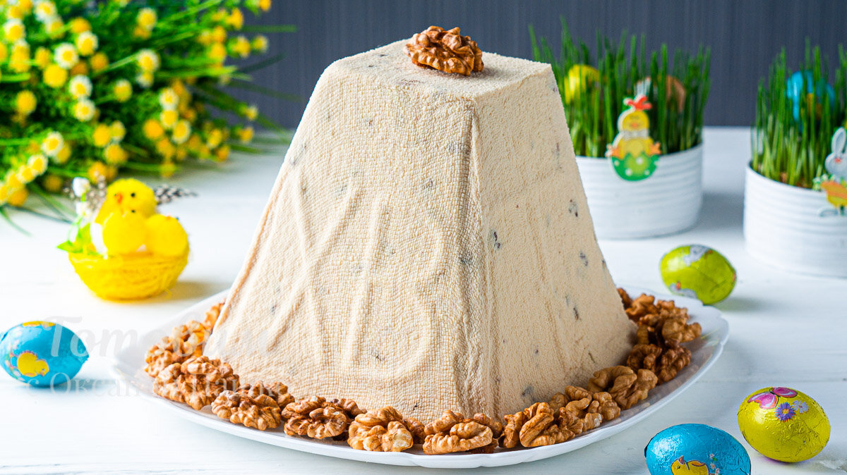 Творожная Карамельная Пасха без яиц