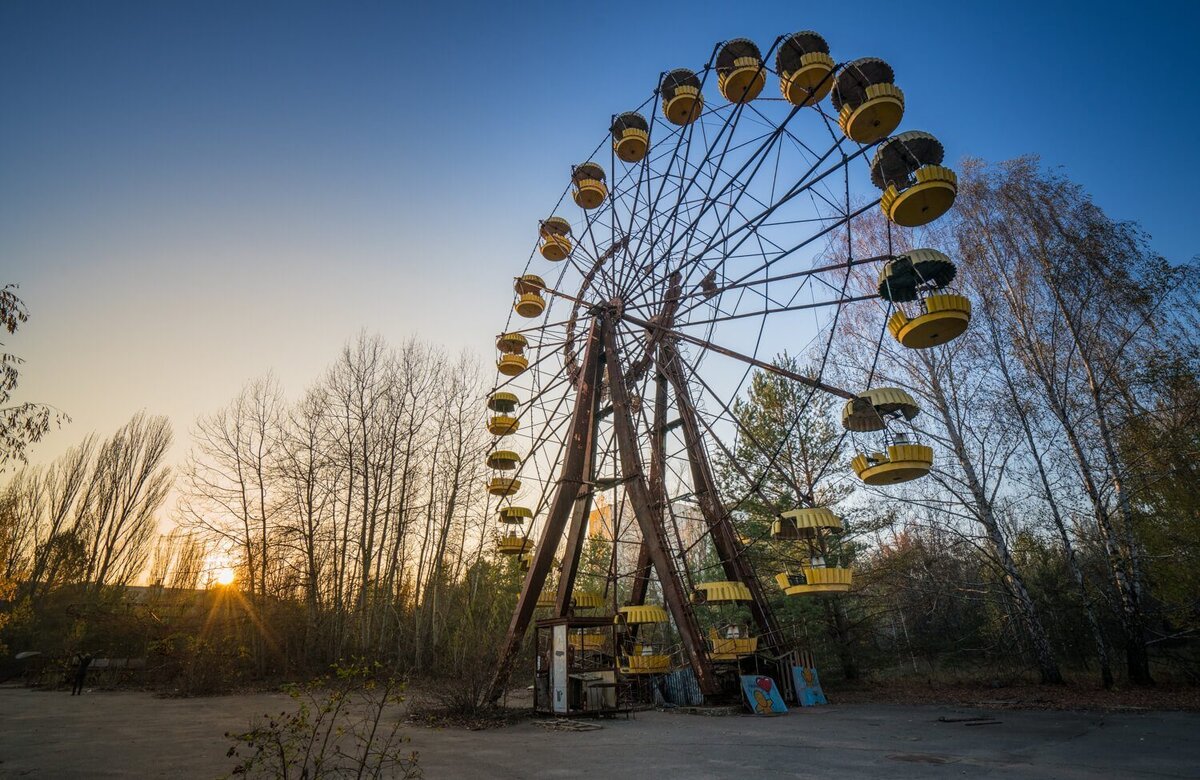 Фотографии колеса обозрения в чернобыле