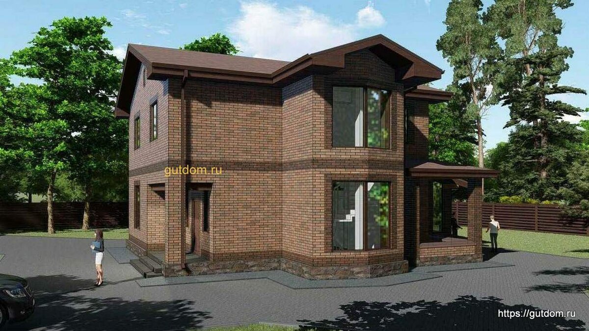 двухэтажный дом с подвалом