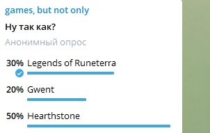 К моему удивлению выиграл именно Hearthstone