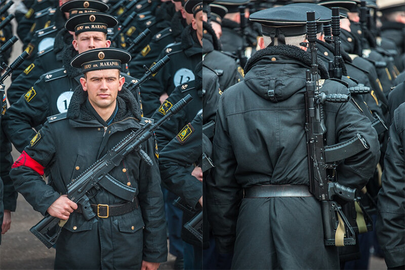 АК-74М "Обвес" на параде Победы 9 мая 2015 года. Фото из открытых источников.