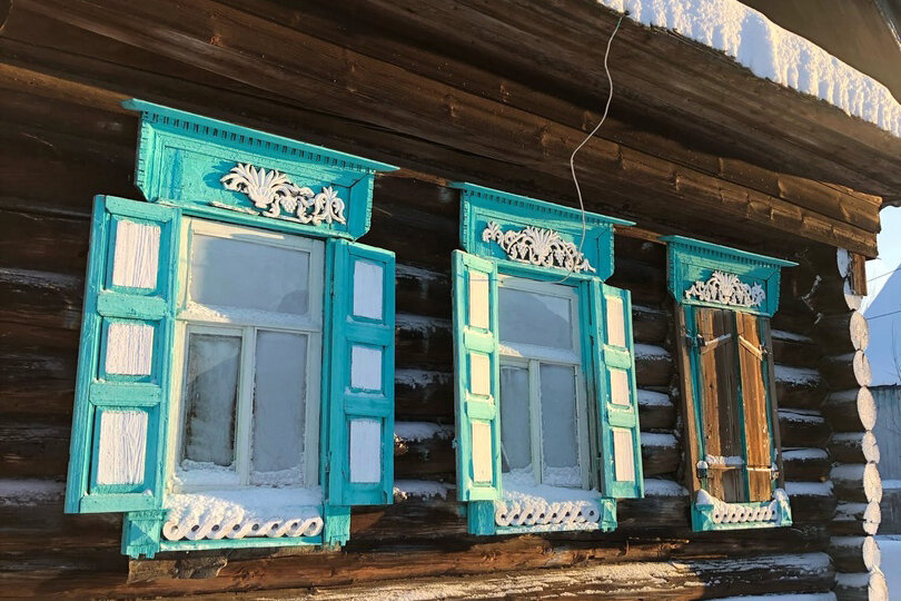 На фото дом из деревни Мериново - родины Семёновской матрёшки