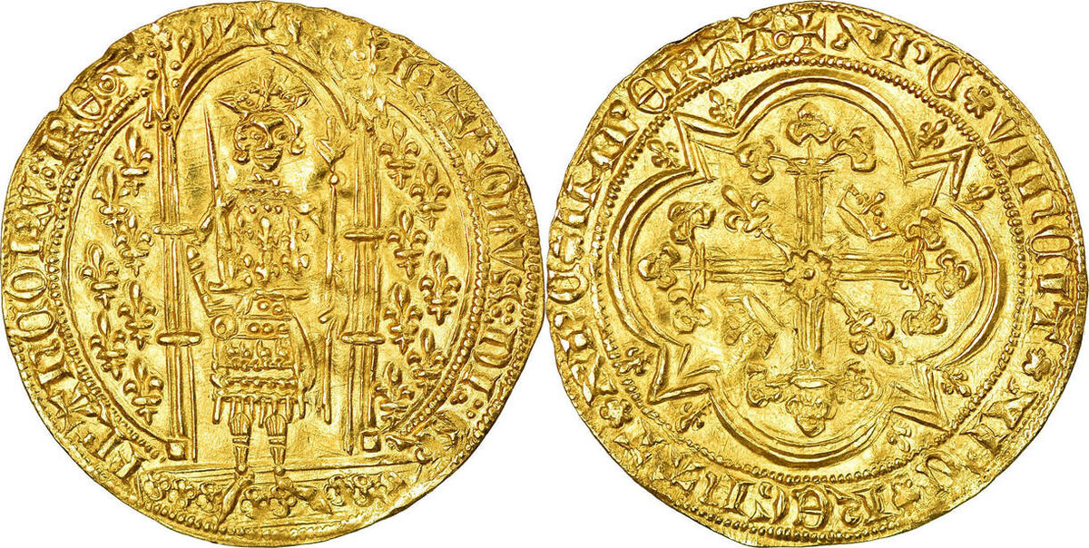 золотой франк 1356 года. источник ma-shops.com