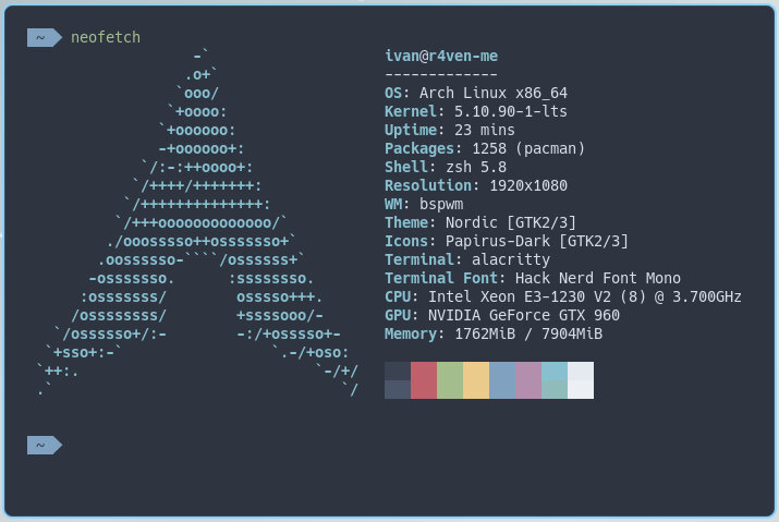 Archlinux zsh