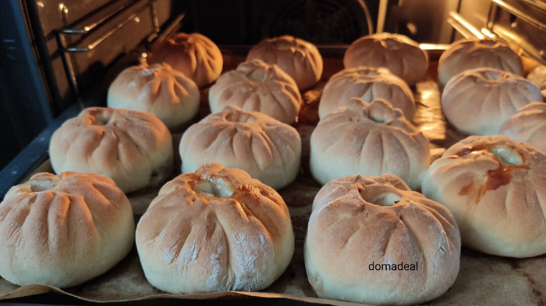 Татарские пирожки вак балиш с рисом и изюмом и курагой