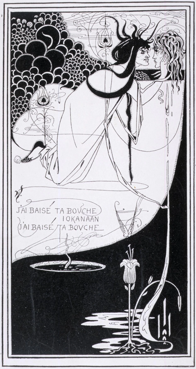 Обри Бердсли. J'ai baisé ta bouche Iokanaan. 1893, 22.8 × 12.7 см