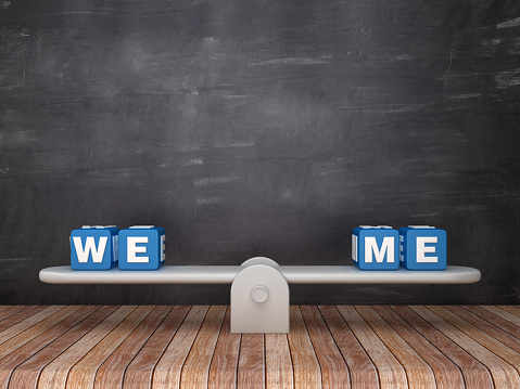 Чаще всего, весы переваливают на собственное "Я"