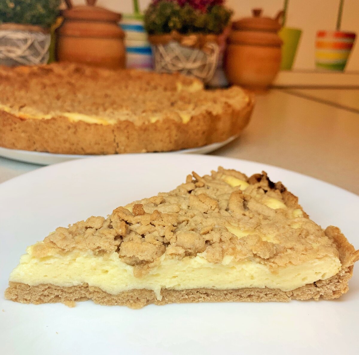 Песочное тесто и творожная начинка. Очень вкусно