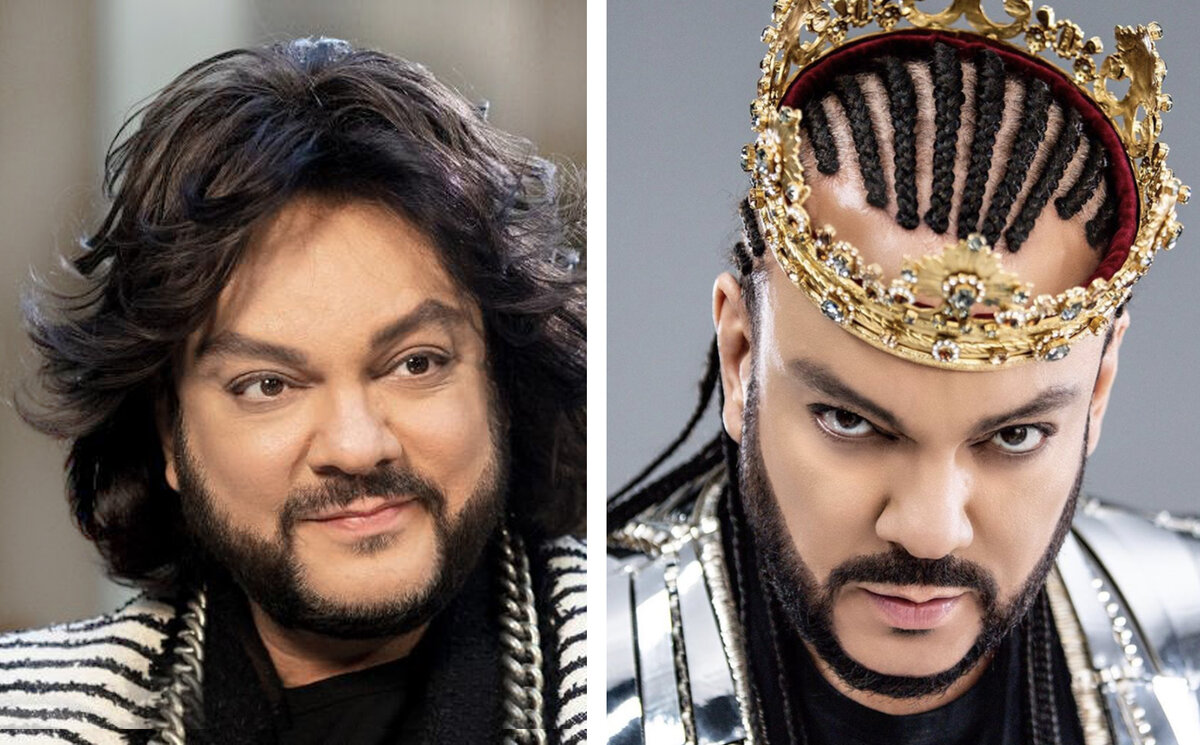 Филипп до и после смены имиджа. Источник фото - https://www.instagram.com/fkirkorov 