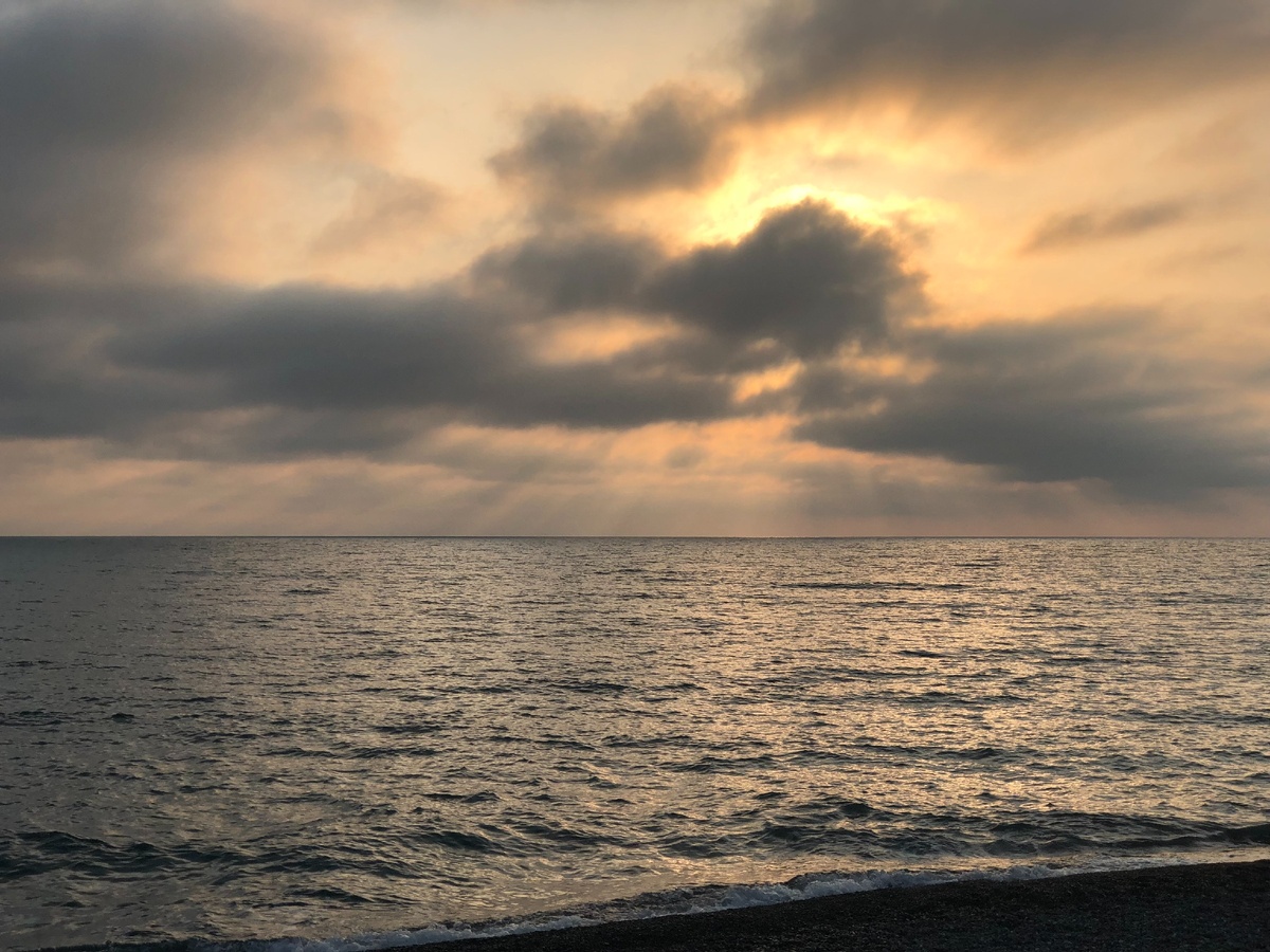 Вид на вечернее море