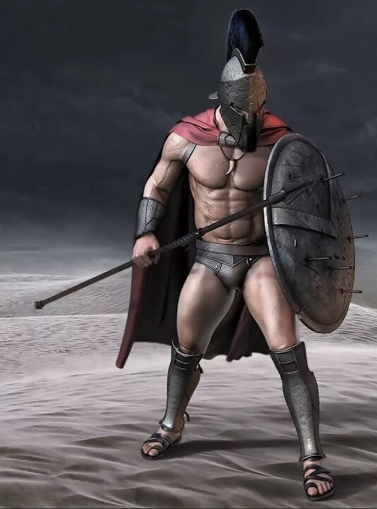 Греческий воин в доспехах