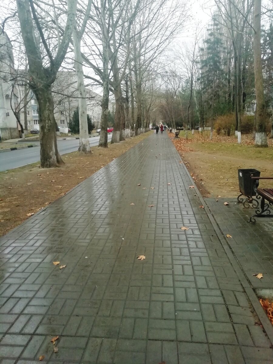 Зима в Анапе. Сыро, влажно, пасмурно.