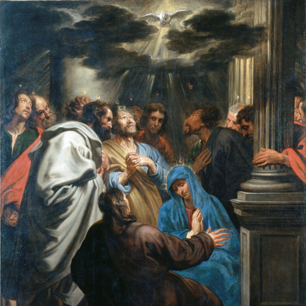 Как-то во время проповеди Христа, в толпе, слушающей Его, находились матерь и братья Его.-3