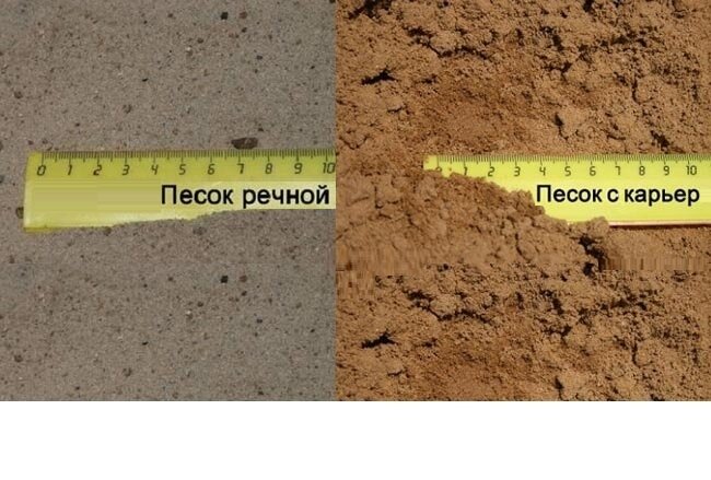 Сравнение речного и карьерного песка (https://goo.su/4sBl)