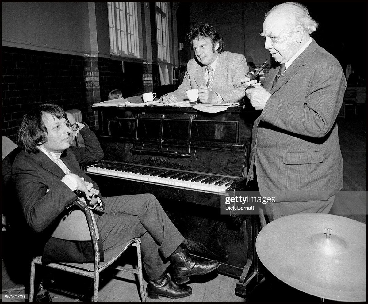 Johnny Mercer, J.B. Priestley, London 1974. Photo by Dick Barnatt