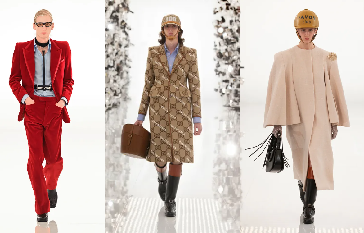 Вся коллекция наполнена отсылками к 100-летней истории развития модного дома Gucci