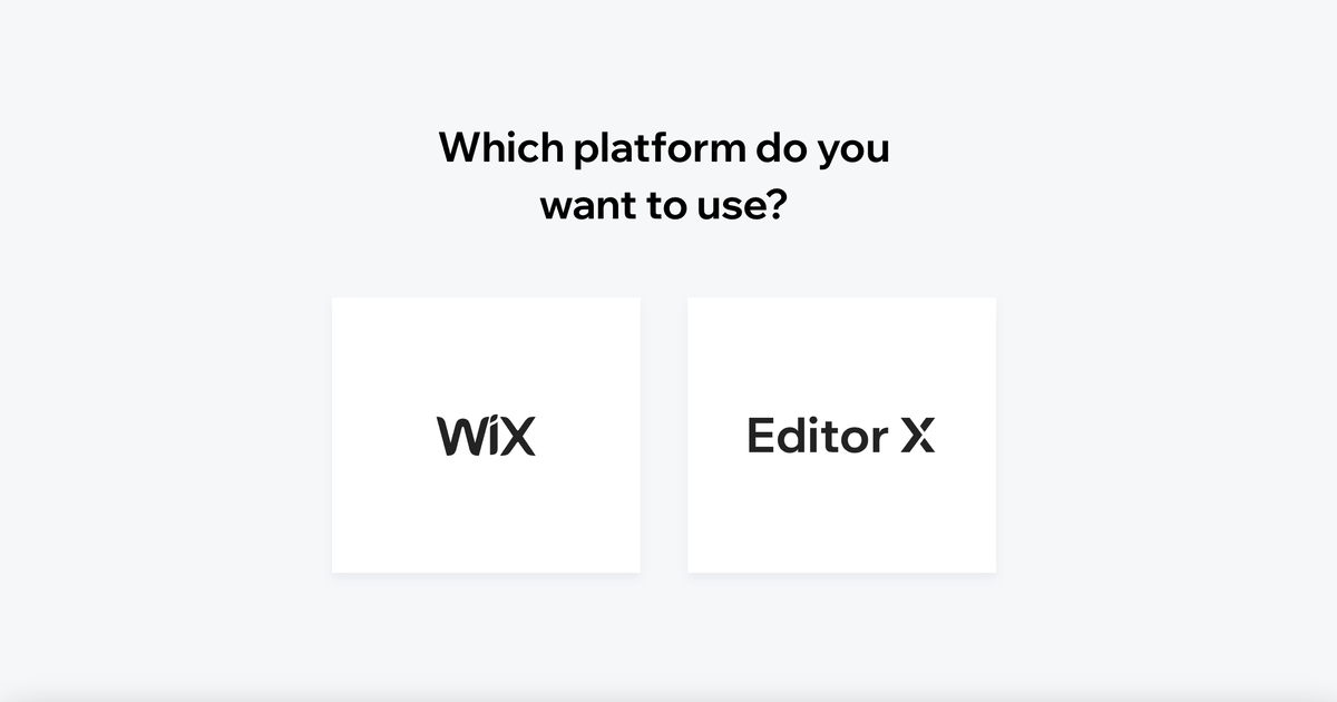 Теперь при создании сайта на Wix можно выбрать – использовать обычную версию редактора или Editor X. 