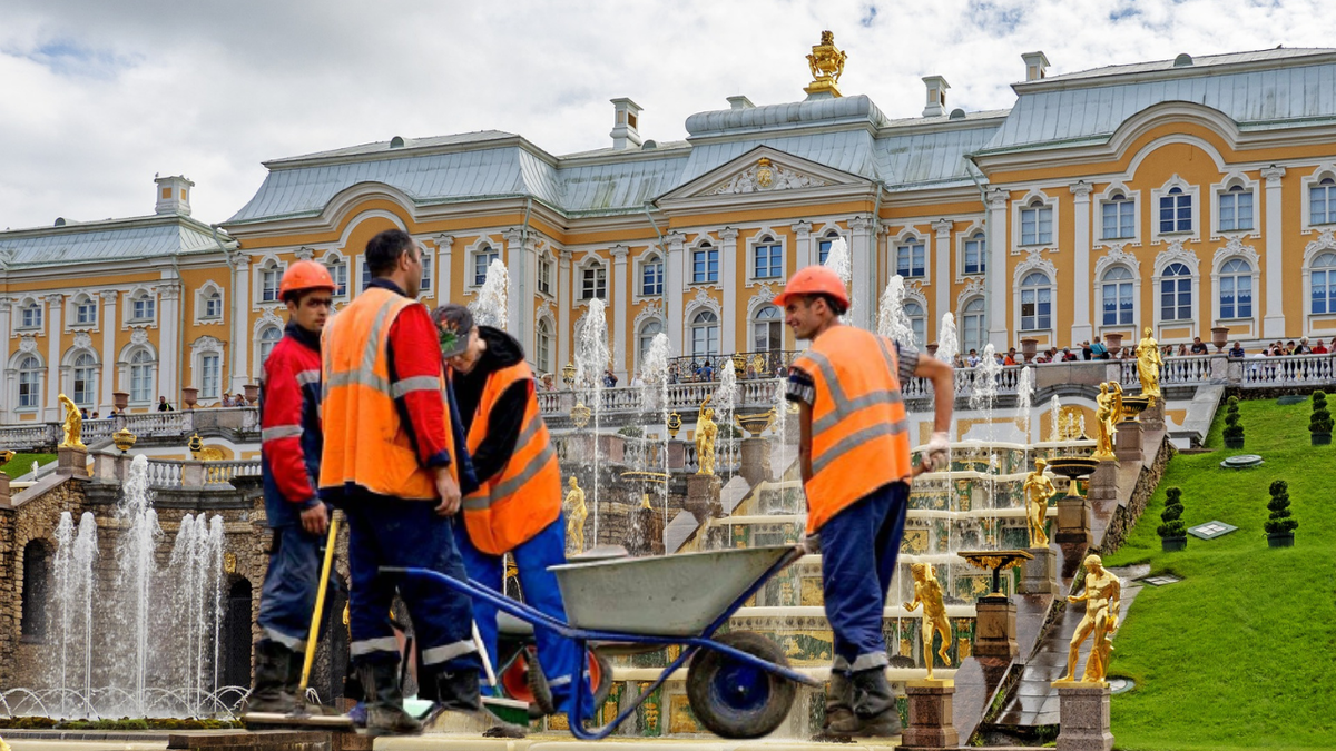 Фото.мигранты в России