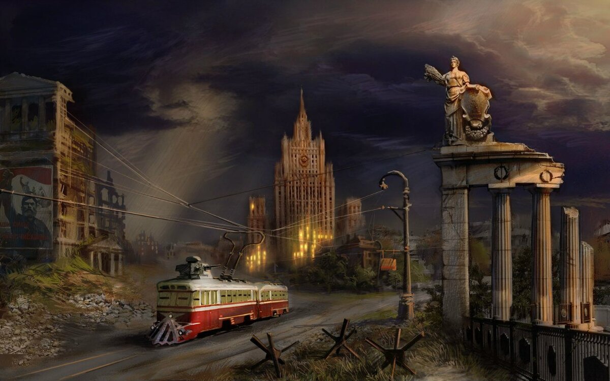 Машина в руинах