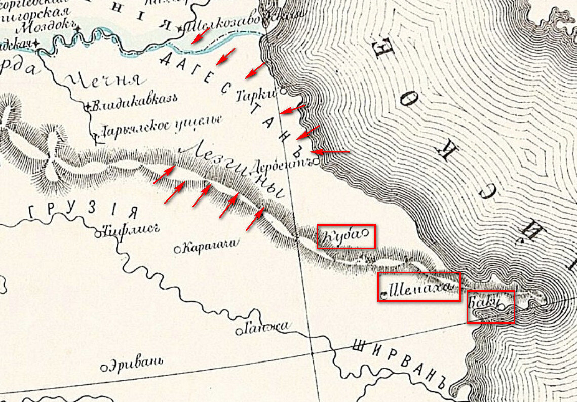 Где живут лезгины карта