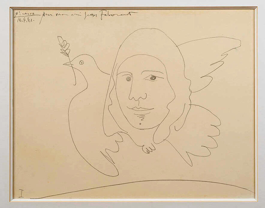 Пабло Пикассо. «Дань Гагарину № I». Франция, 1961. Собрание семьи Карисаловых. Фото: © Succession Picasso 2021