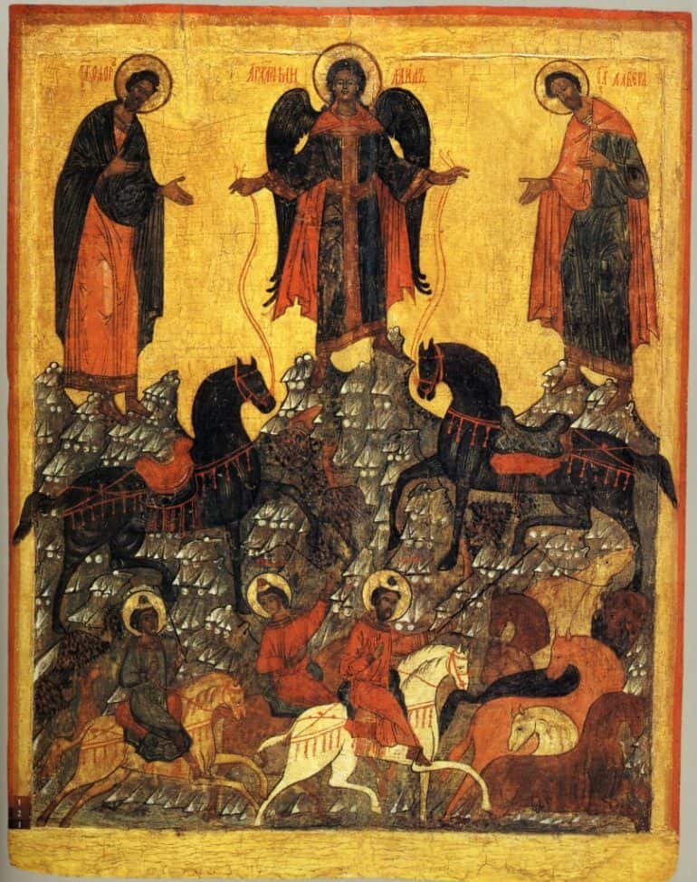 Икона «Чудо о Флоре и Лавре». Россия, конец XVI века