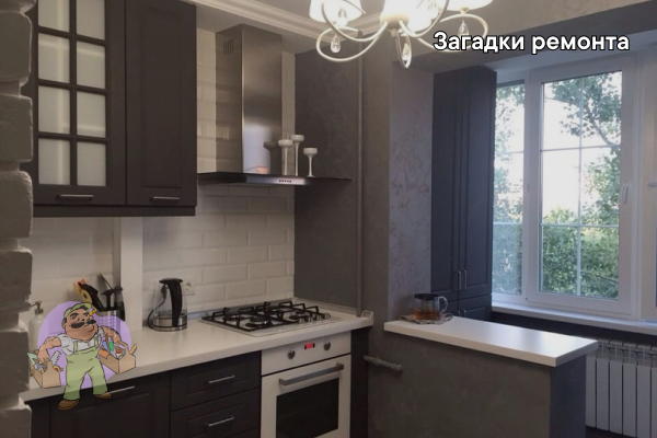 Объединенная кухня с лоджией (фото vk.com) →