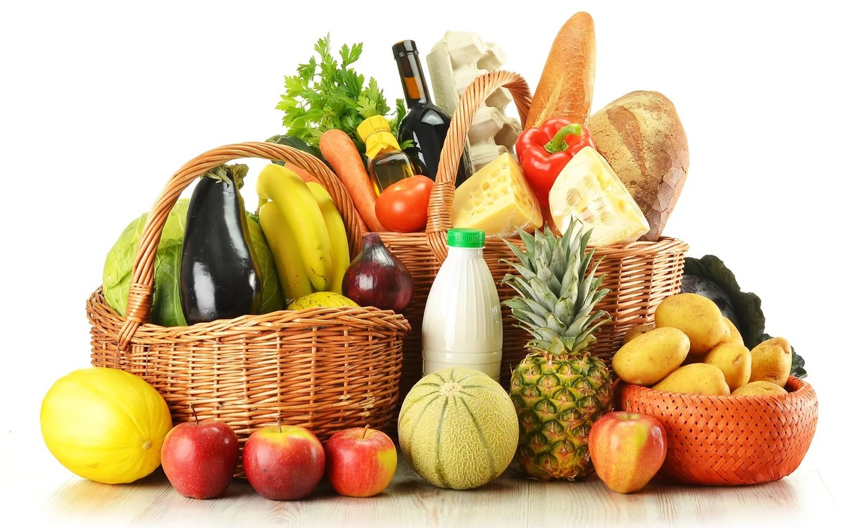 Пример правильной продуктовой корзины.