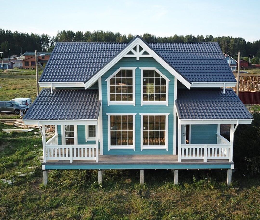 Фотография построенного дома по проекту «Леон» 