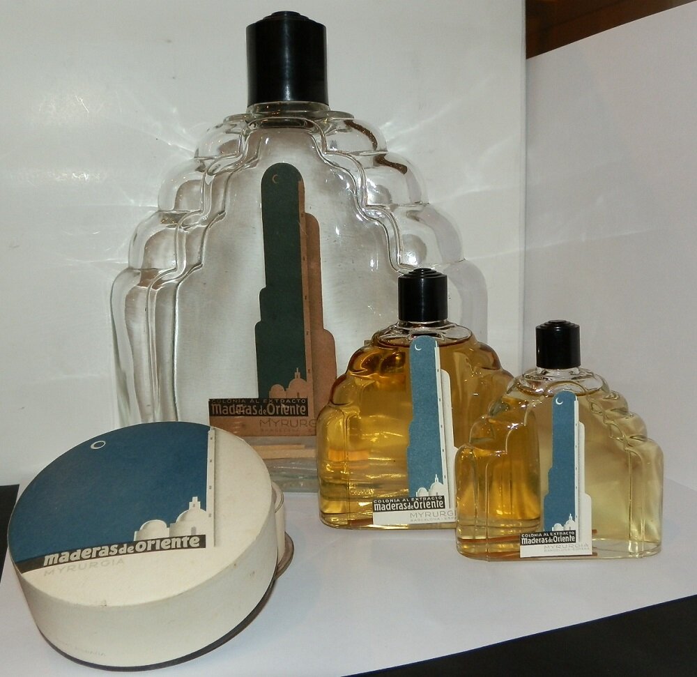  Myrurgia, пудра, духи и одеколон Maderas de Oriente, 1929. 