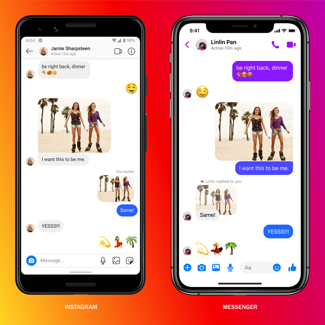 Единый чат Facebook Messenger и Instagram