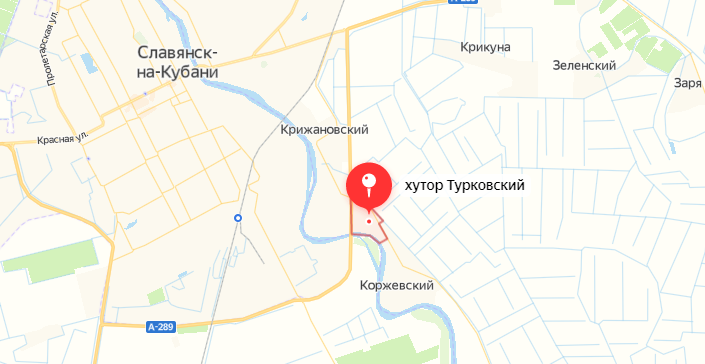 Карта славянска на кубани с улицами и номерами