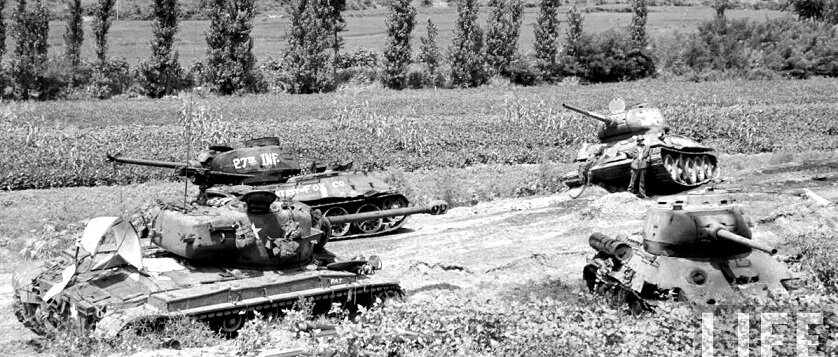 Подборка фотографий Т-34-85, потерянных частями КНА в ходе Корейской войны