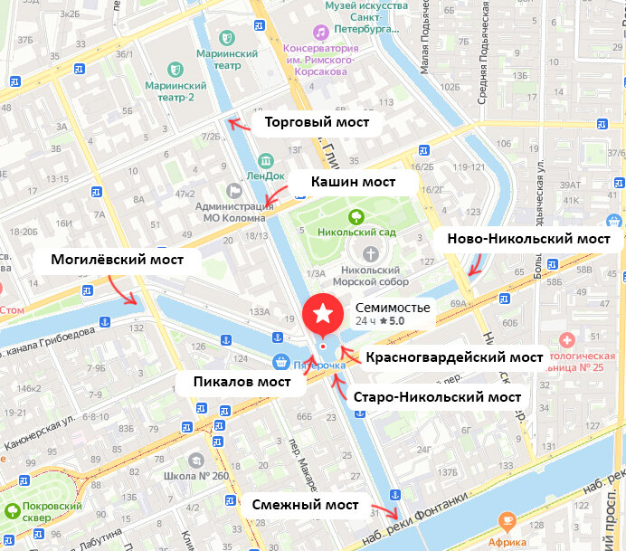 Мосты санкт петербурга схема