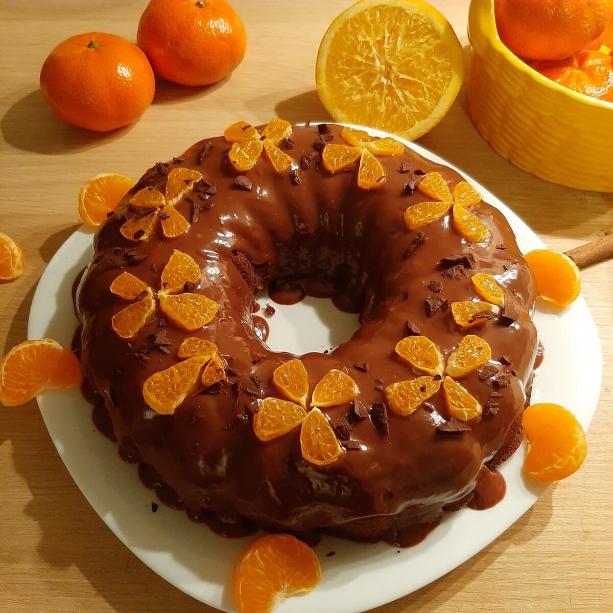 шоколадно-апельсиновый кекс с пьяной вишней